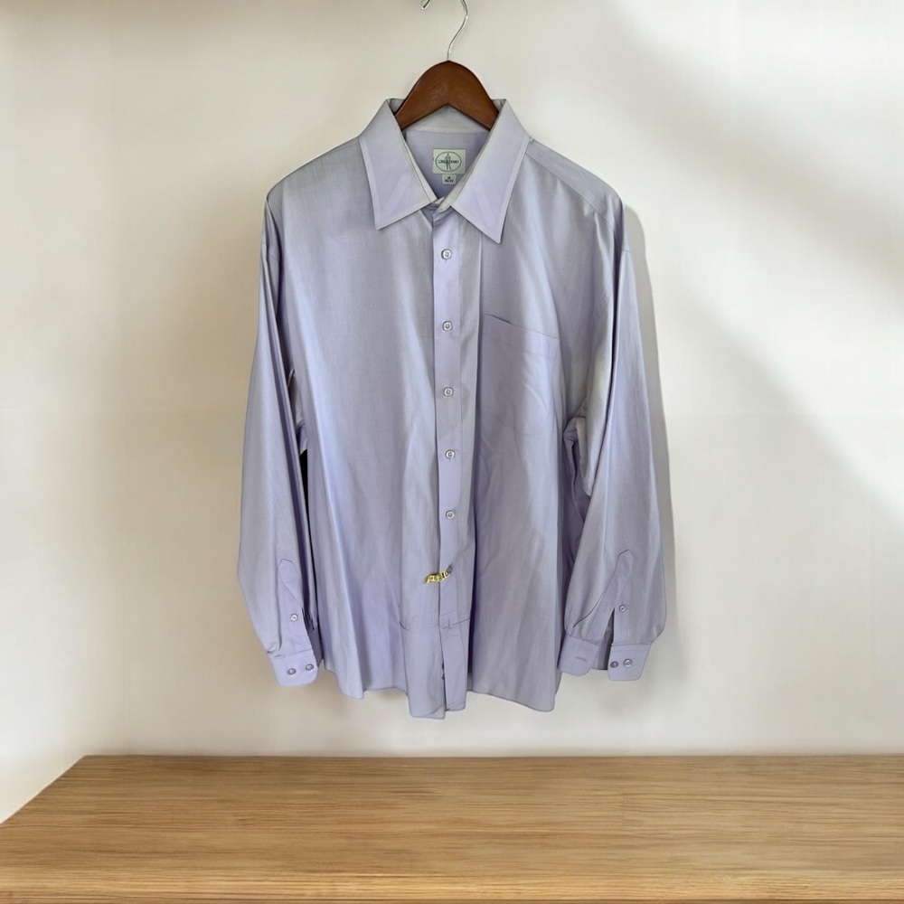 Purple Dress Shirt with Pointed Collar and Long Sleeves☑️